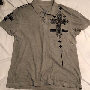 Men’s affliction polo short sleeve shirt